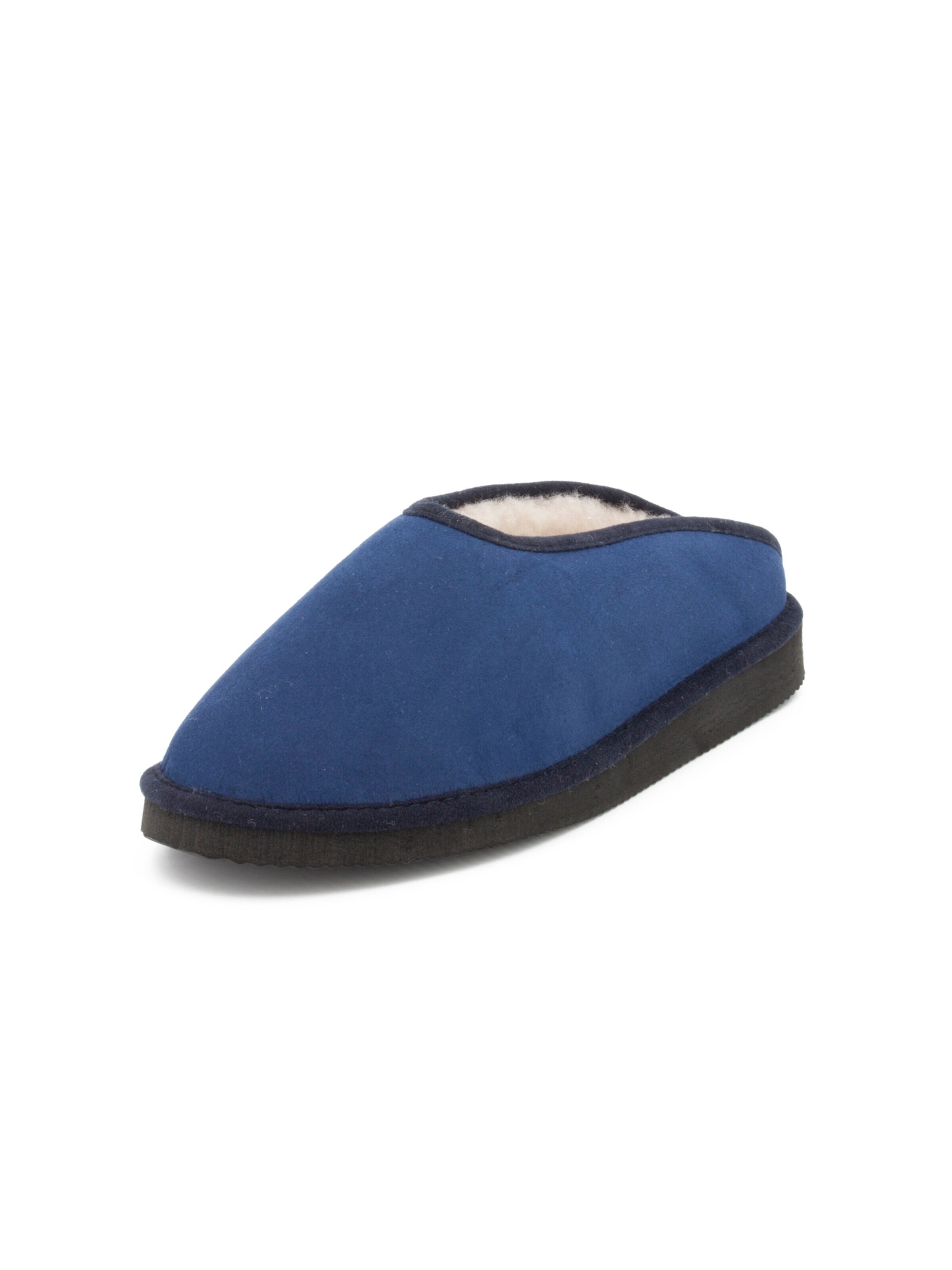 kitz-pichler Slippers 'Lammfellhausschuhe Fatima' in Blue: front