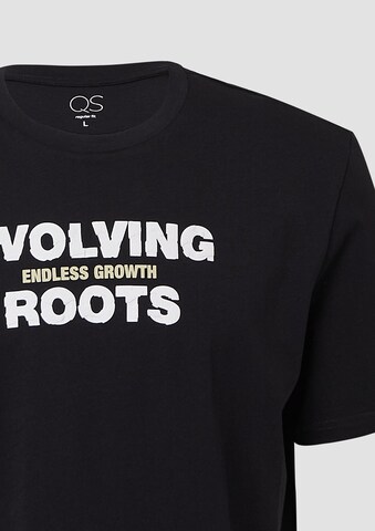 QS T-Shirt in Schwarz