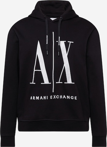 Bluză de molton de la ARMANI EXCHANGE pe negru: față