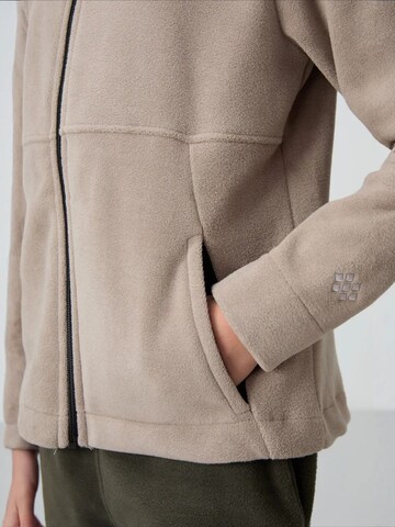 Tommy Life Dressipluus 'TOMMY Unisex-Kapuzen-Sweatshirt Für Jugendliche Mit Reißverschluss', värv beež