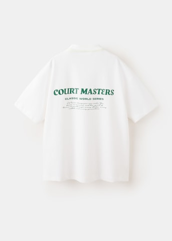 Tricou 'JUCOURT' de la MANGO KIDS pe alb