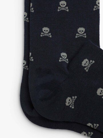 Chaussettes 'Skull' Scalpers en bleu
