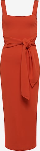 Tussah Dress in Orange: front
