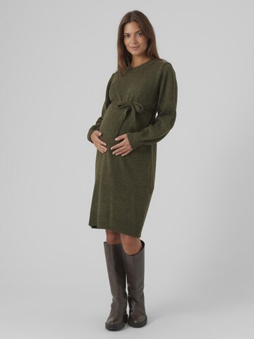 MAMALICIOUS Knitted dress 'NEWANNE' in Green