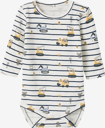 NAME IT - Pijama entero/body 'BISSON' en blanco: frente