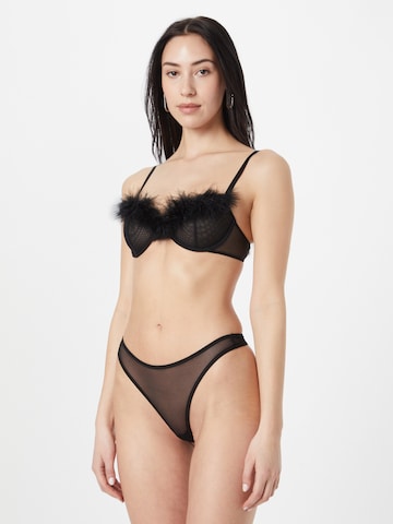 Nasty Gal Balconette Underwear sets in Black: front