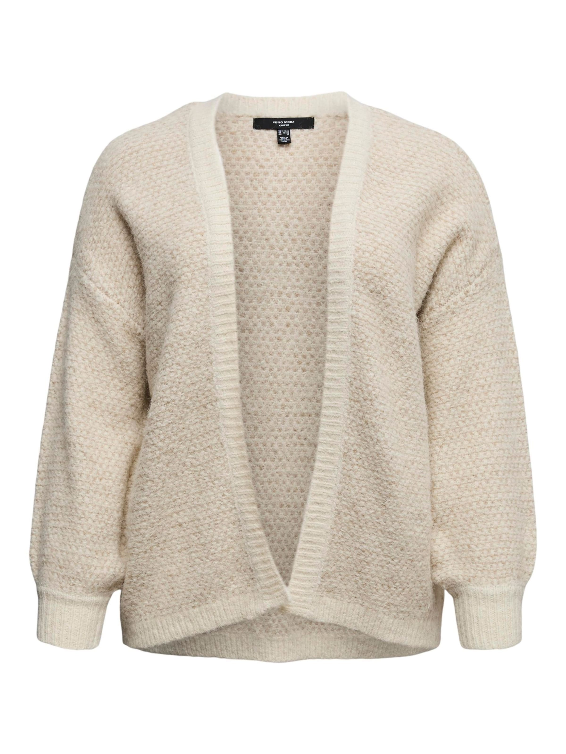 Cardigan 'VMCLOVELY' Vero Moda Curve en beige : devant