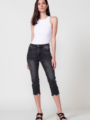 KOROSHI - Skinny Calças de ganga em preto