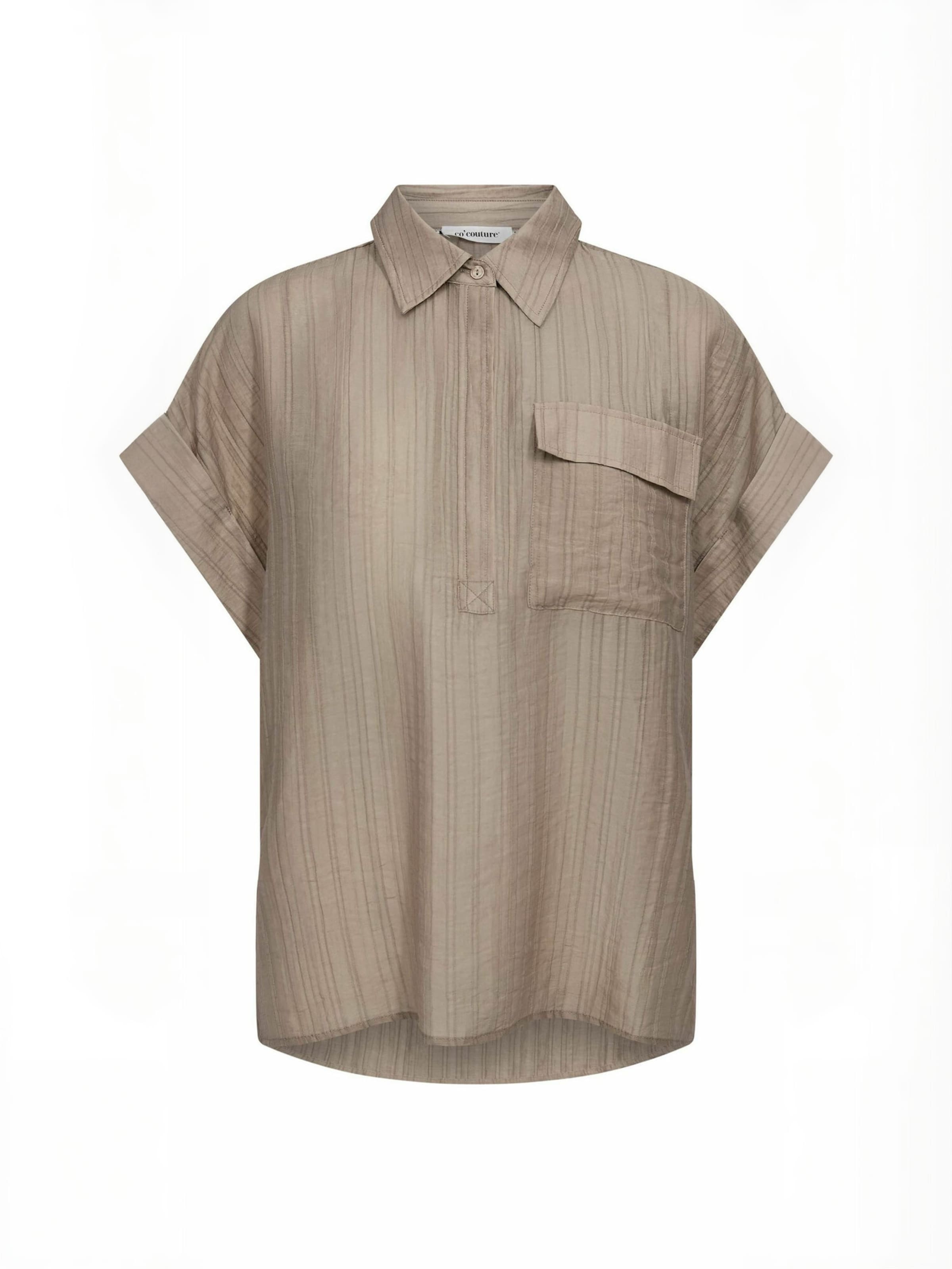 co'couture - Blusa 'Reggie' en beige: frente