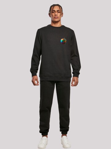 Sweat-shirt 'Colorfood Collection - Rainbow Apple' F4NT4STIC en noir