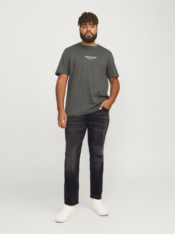 Jack & Jones Plus Slimfit Jeans 'JJIGLENN JJORIGINAL' in Schwarz