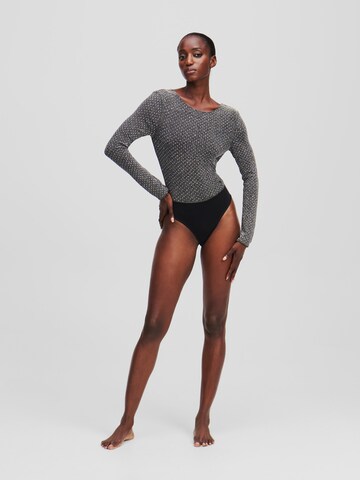 Karl Lagerfeld Shirt bodysuit in Grey