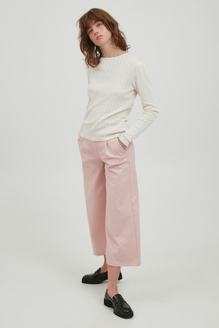 ICHI Wide leg Bandplooibroek 'KATE' in Roze