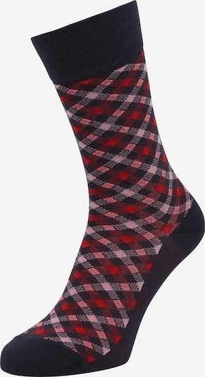 FALKE Sokken 'Smart Check' in de kleur Donkerblauw / Rood / Zwart / Wit, Productweergave