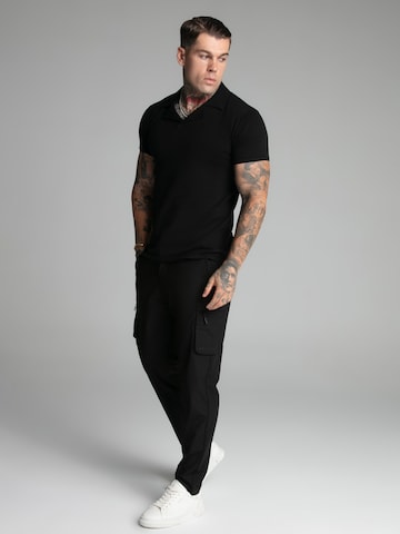 SikSilk Poloshirt 'Revere' in Schwarz