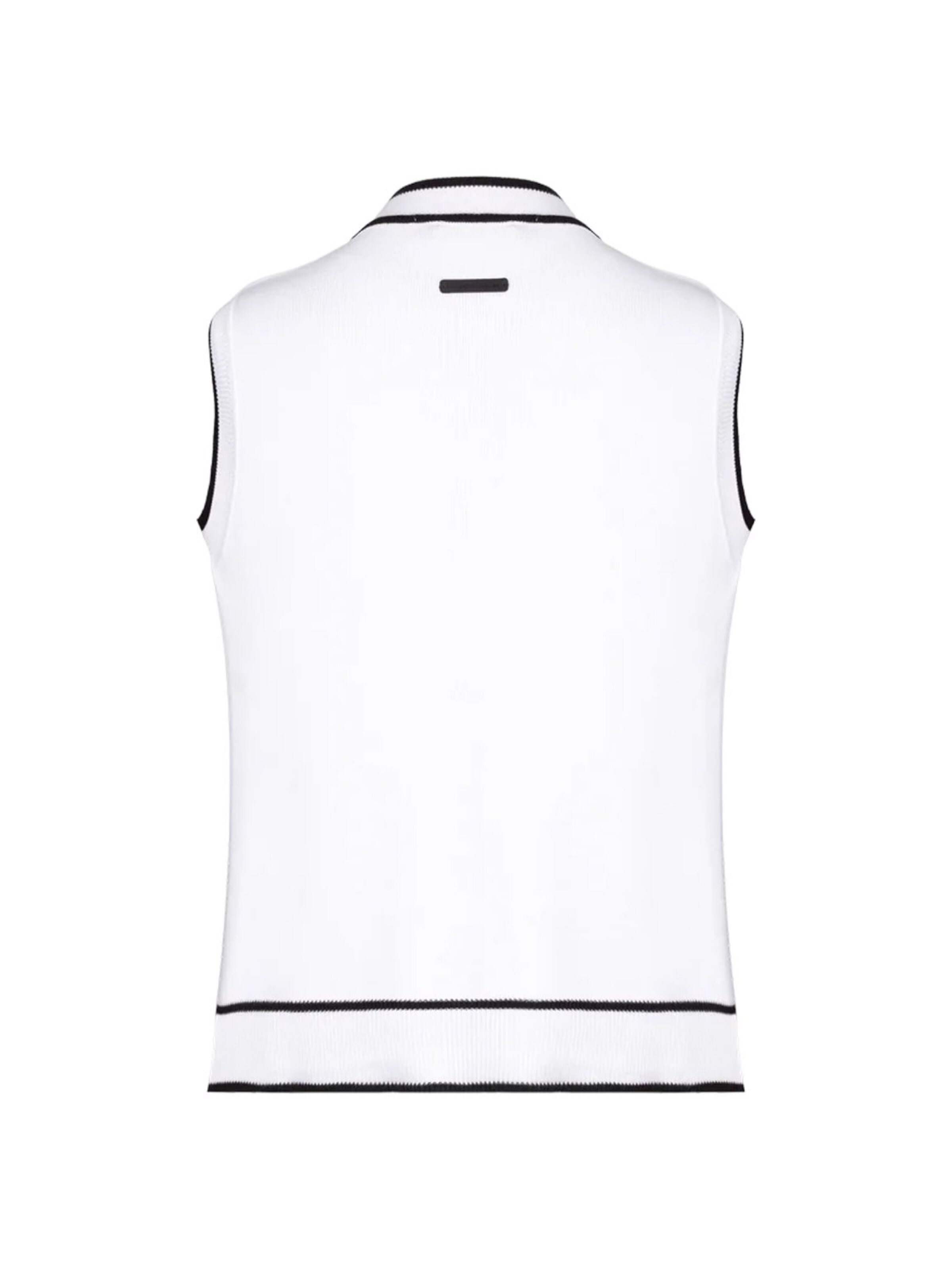 SILK & CASHMERE Knitted vest in White