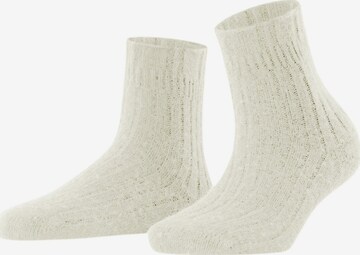 FALKE Socken 'Bedsock Rib' in Weiß: Vorderseite