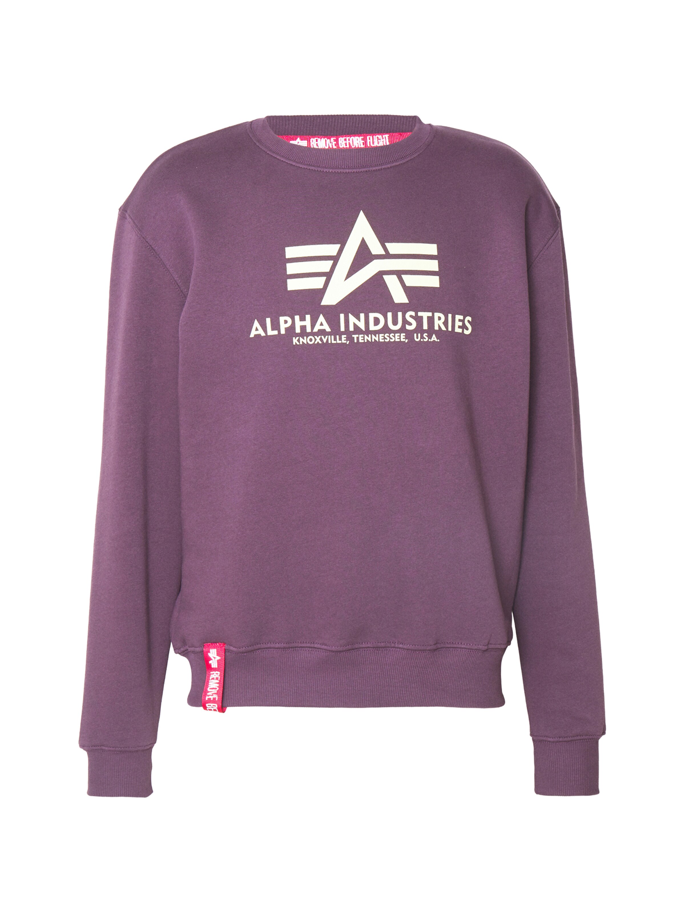 lillā ALPHA INDUSTRIES Sportisks džemperis: no priekšpuses