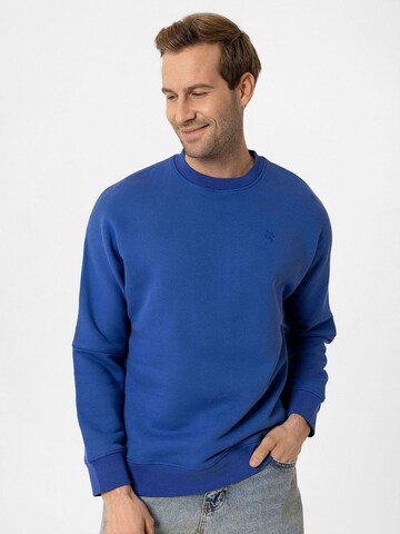 Felpa 'Louis' di Moxx Paris in blu: frontale