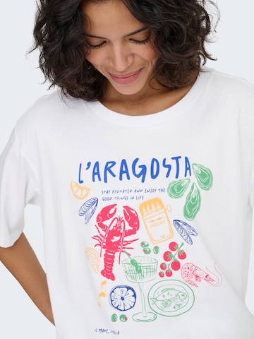 ONLY Футболка 'ONLROSIE' в Белый