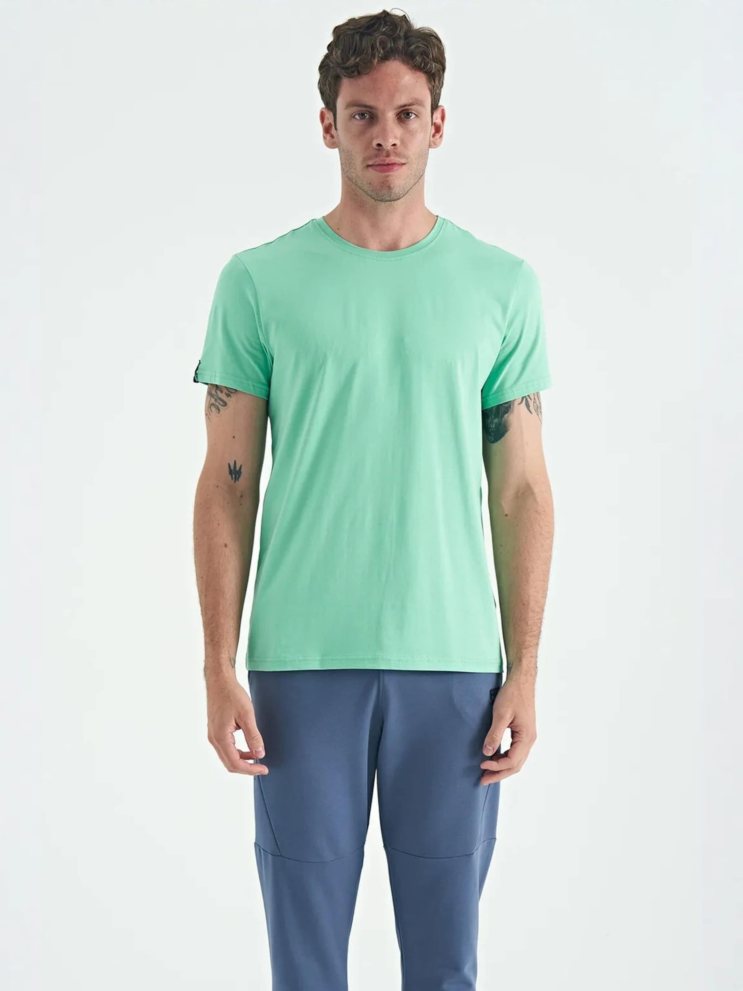 T-Shirt Tommy Life en vert : devant