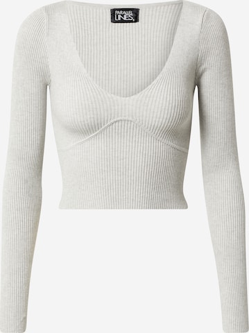 Parallel Lines Sweater in Grey: front