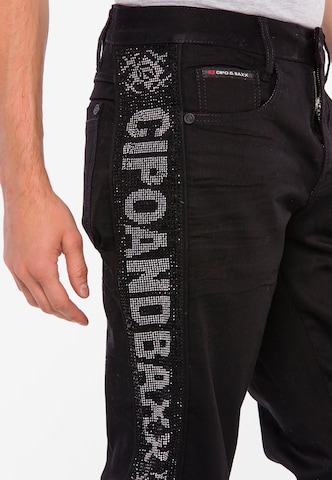 CIPO & BAXX Regular Jeans in Schwarz