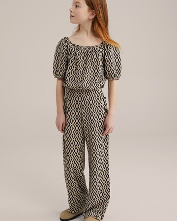 WE Fashion Loosefit Byxa i brun