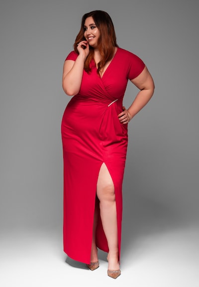 Ombre Abendkleid in 40 in rot, Produktansicht