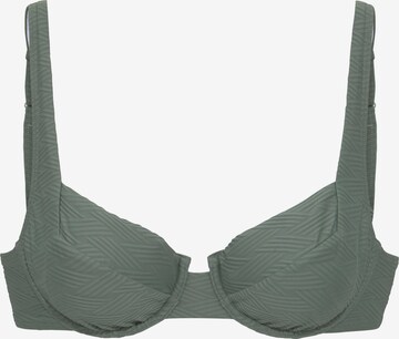 SUNSEEKER T-shirt Bikini Top in Green: front