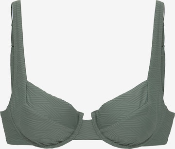 SUNSEEKER T-shirt Bikini Top in Green: front