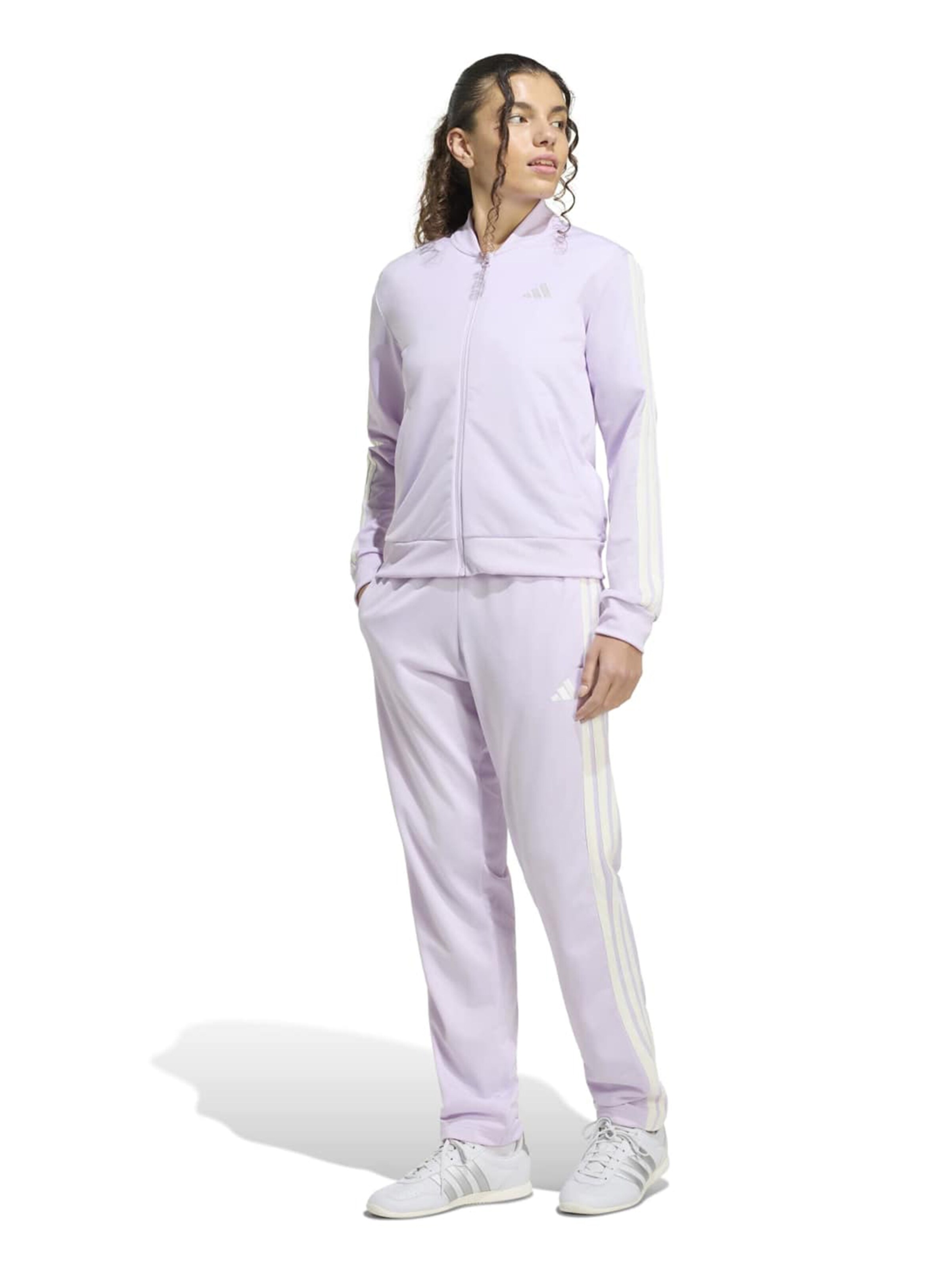 ADIDAS SPORTSWEAR Trainingspak 'Essentials' in Lila: voorkant