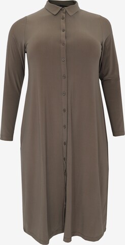 Robe-chemise 'Dolce ' Yoek en marron : devant