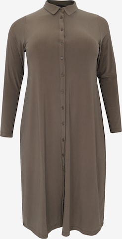 Yoek Shirt Dress ' Dolce ' in Green: front