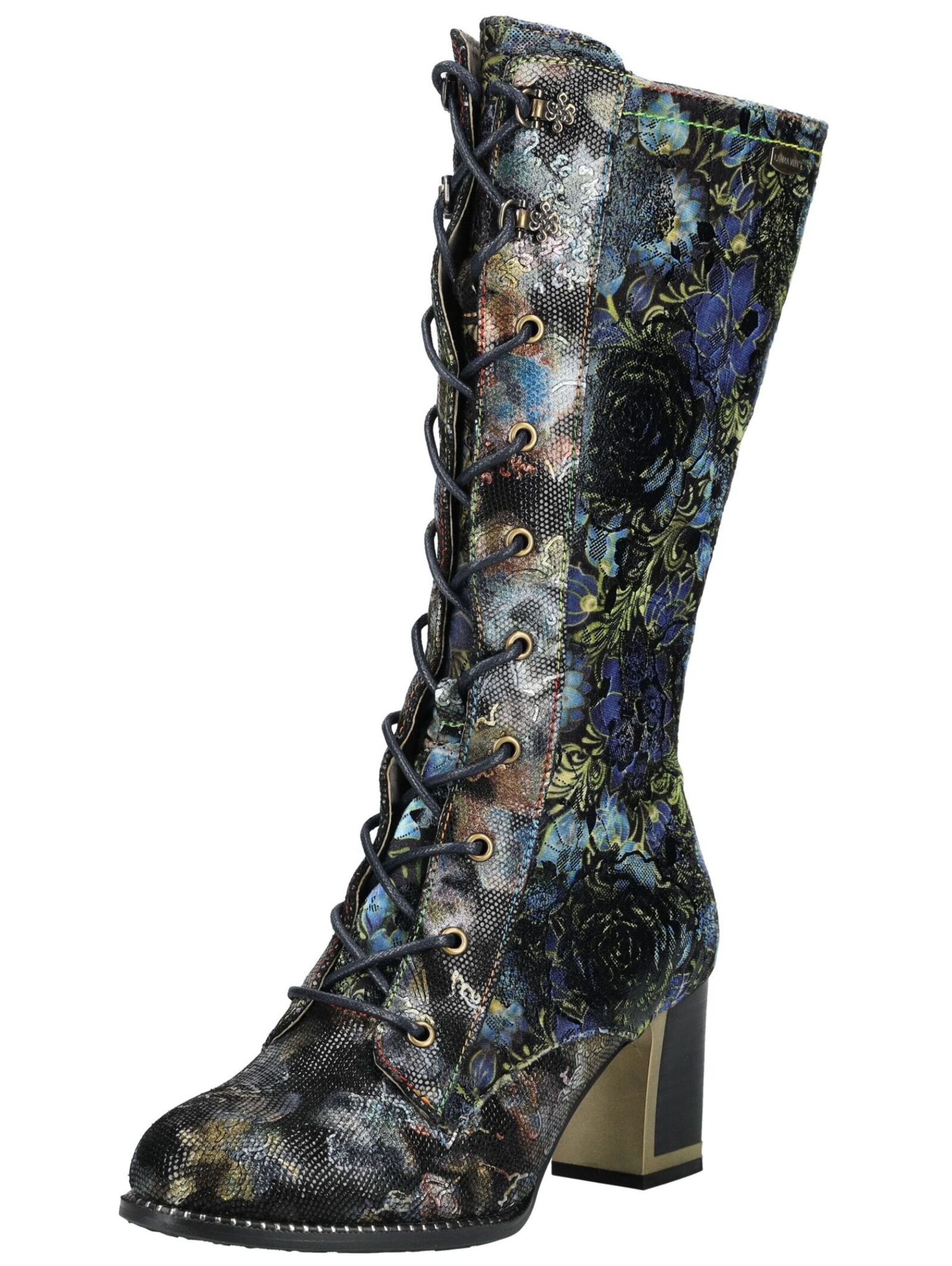 Laura Vita Lace-up boot in Blue: front