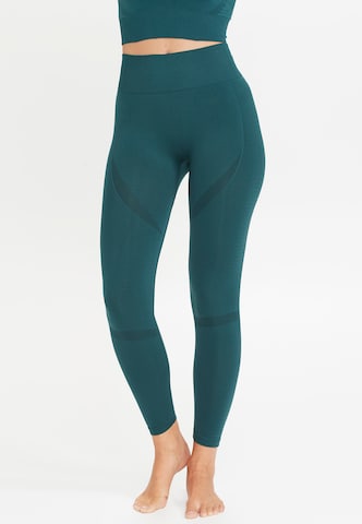 Athlecia Skinny Workout Pants 'NAGAR' in Green: front