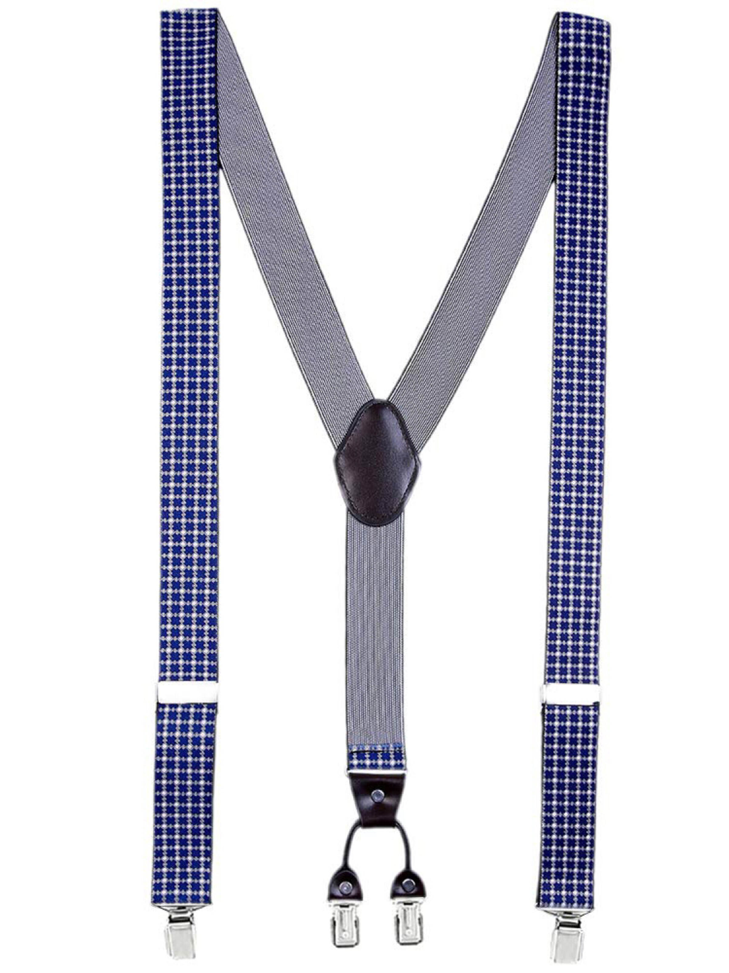 DonDon Suspenders in Blue: front
