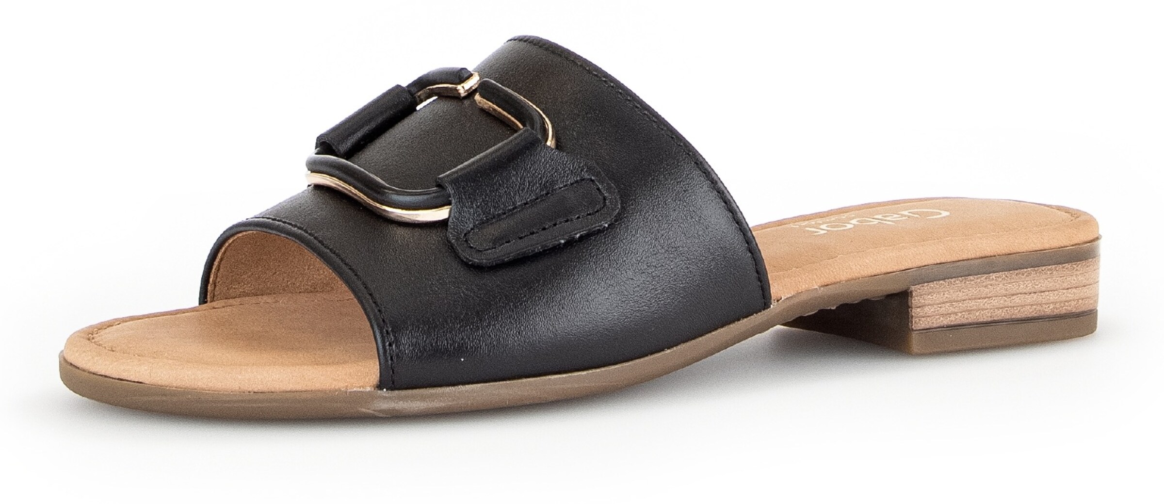 GABOR Mules in Black: front