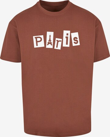 Merchcode Shirt 'Paris X' in Brown: front