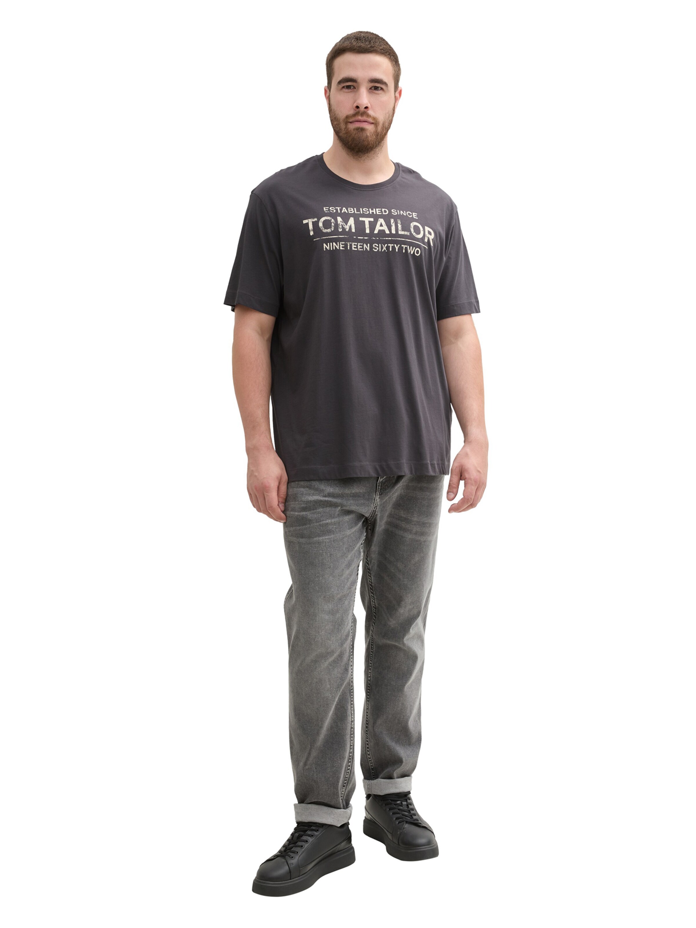 TOM TAILOR Men + Tričko - Sivá