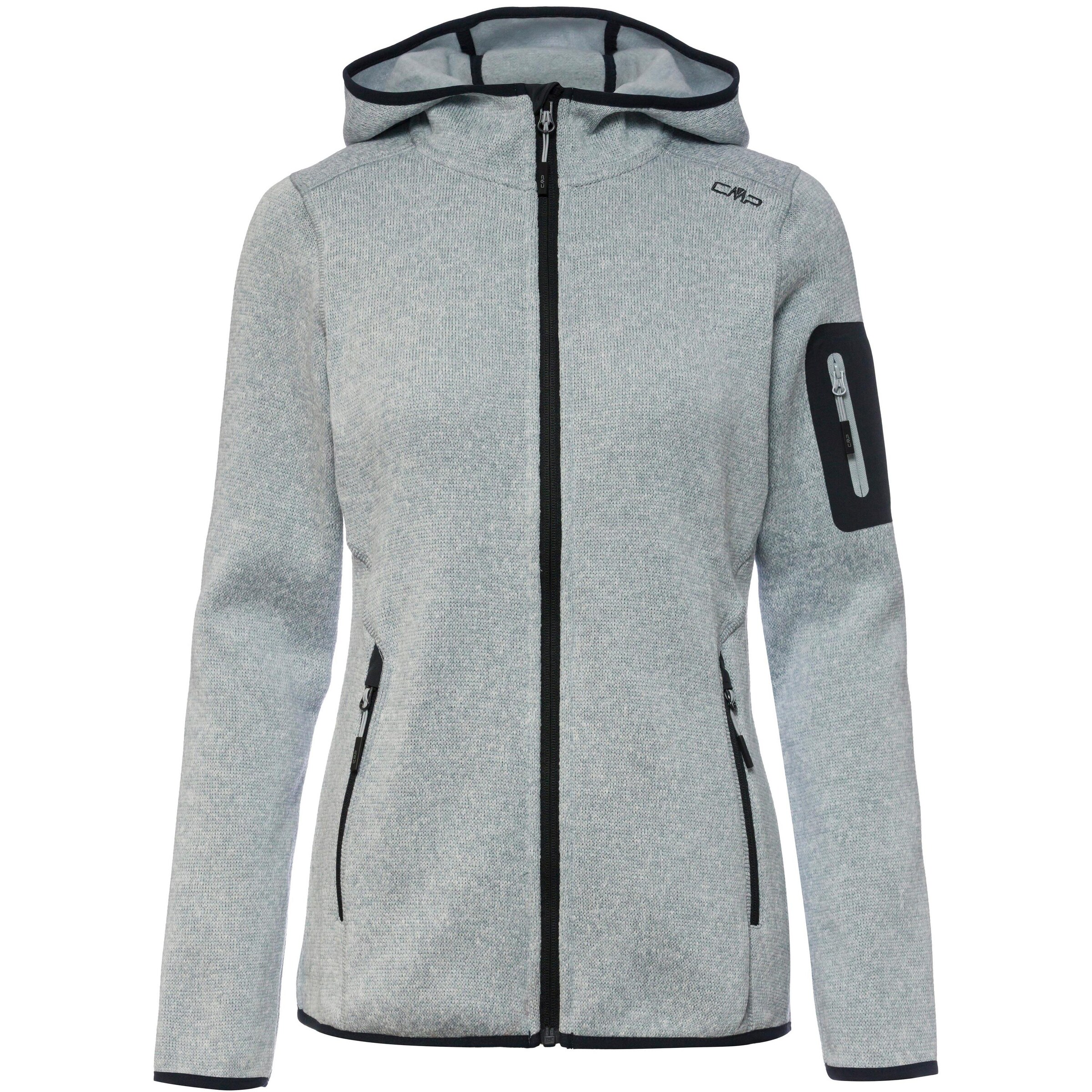 CMP Athletic Fleece Jacket in Grey: front
