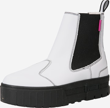 PUMA Chelsea Boots 'Mayze' in White: front