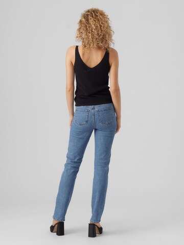 VERO MODA Gebreide top 'NEWLEX' in Zwart