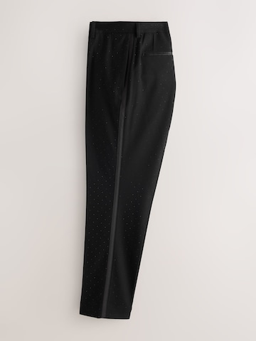 Coupe slim Pantalon à plis Next en noir
