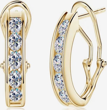 ROUGEMONT Jewellery Earrings 'Funkelnde Moissanit Creolen Ohrringe' in Gold: front
