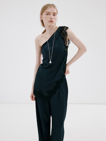 MANGO Wide leg Byxa 'MAJita' i grön