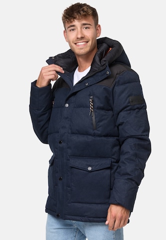 INDICODE JEANS Winterjas 'Krem' in Blauw