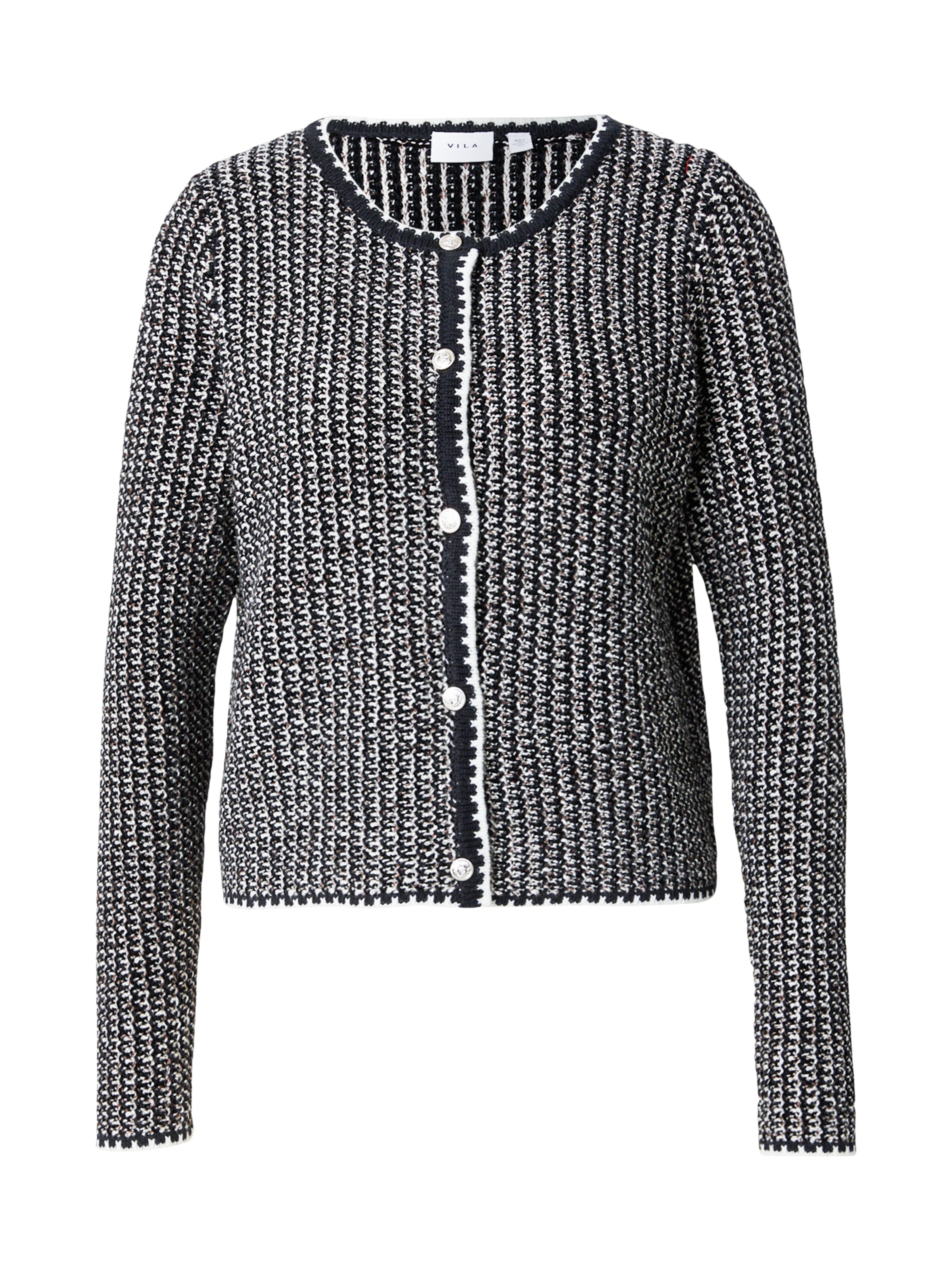 VILA Kardigán - fekete: elől