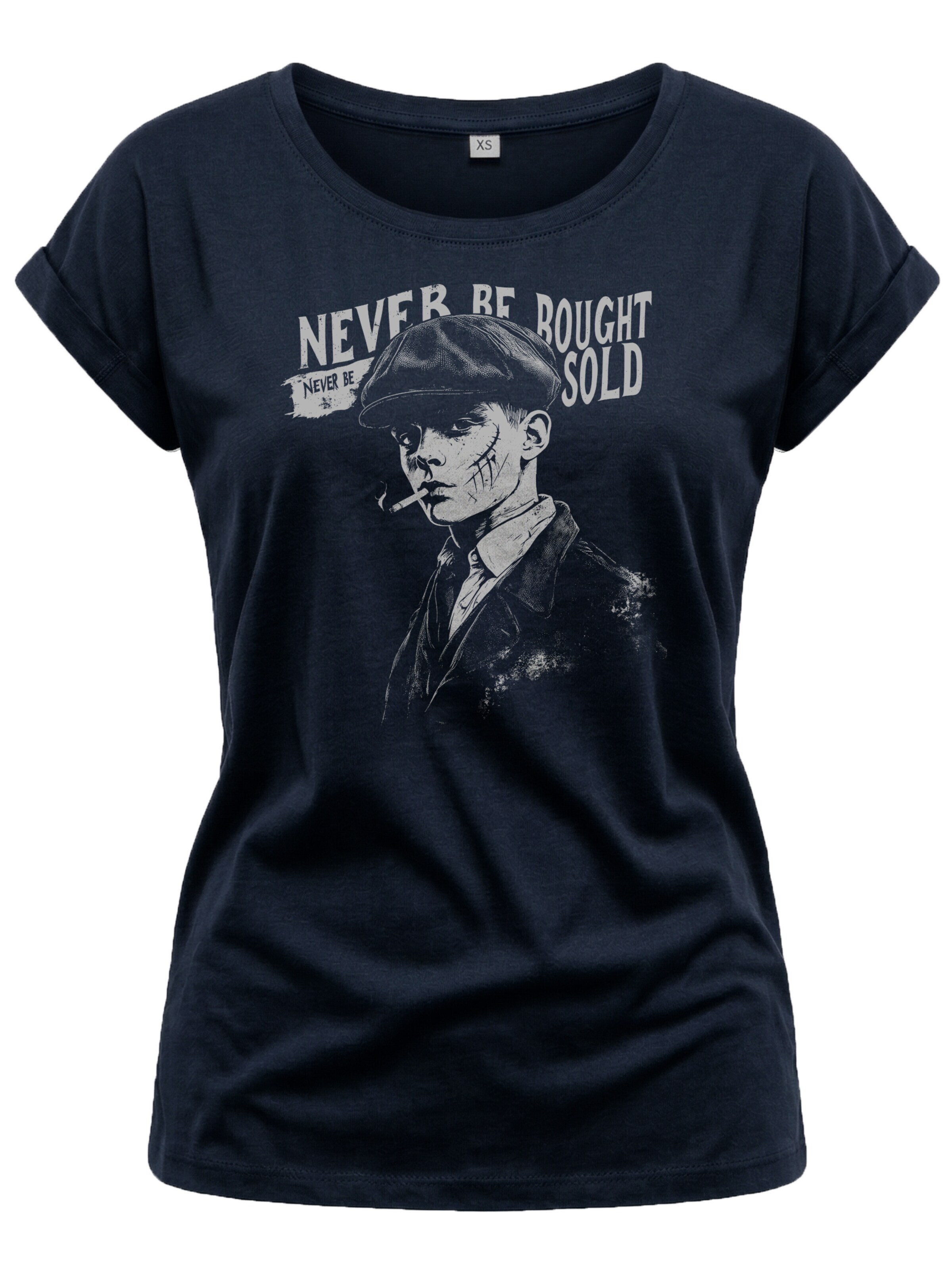 MAKAYA Shirt 'Never Be Bought' in Blue: front