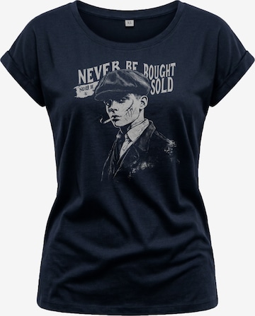 MAKAYA Shirt 'Never Be Bought' in Blue: front